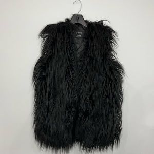Fur black vest